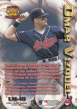 1997 Pacific Crown Collection - Latinos of the Major Leagues #LM-10 Omar Vizquel Back