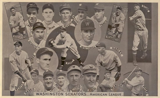 1935 Goudey Premiums (R309-2) #NNO Washington Senators Front
