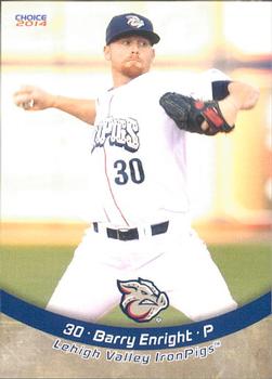 2014 Choice Lehigh Valley IronPigs #7 Barry Enright Front