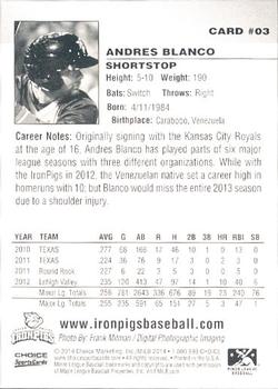 2014 Choice Lehigh Valley IronPigs Update #3 Andres Blanco Back