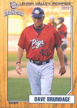 2014 Choice Lehigh Valley IronPigs Update #29 Dave Brundage Front