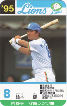 1995 Takara Seibu Lions #8 Ken Suzuki Front
