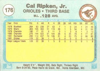 2001 Fleer Cal Ripken, Jr. Career Highlights Box Set #176 Cal Ripken Jr. Back