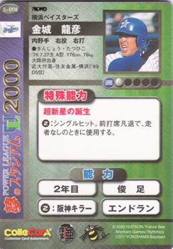 2000 Future Bee Power League UL - Super Rare Promo #S008 Tatsuhiko Kinjoh Back