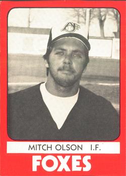 1980 TCMA Appleton Foxes #18 Mitch Olson Front