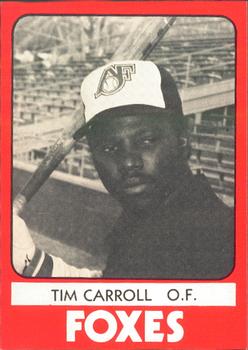 1980 TCMA Appleton Foxes #22 Tim Carroll Front