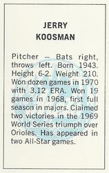 1971 Dell Today's Team Stamps #NNO Jerry Koosman Back