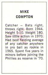 1971 Dell Today's Team Stamps #NNO Mike Compton Back