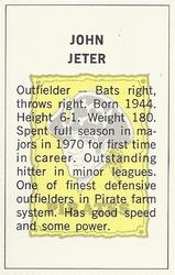 1971 Dell Today's Team Stamps #NNO Johnny Jeter Back