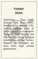 1971 Dell Today's Team Stamps #NNO Tommy Dean Back