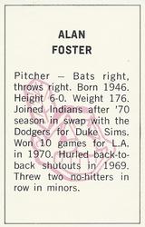 1971 Dell Today's Team Stamps #NNO Alan Foster Back