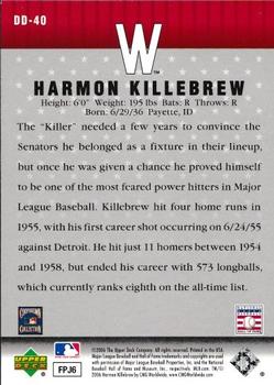 2006 Upper Deck - Diamond Debut #DD-40 Harmon Killebrew Back