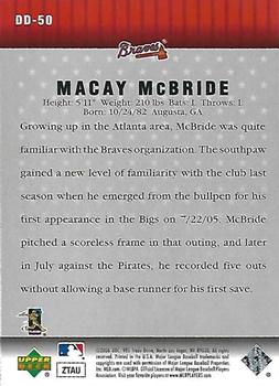 2006 Upper Deck - Diamond Debut #DD-50 Macay McBride Back