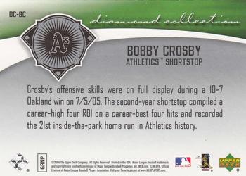 2006 Upper Deck - Diamond Collection #DC-BC Bobby Crosby Back