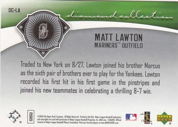 2006 Upper Deck - Diamond Collection #DC-LA Matt Lawton Back