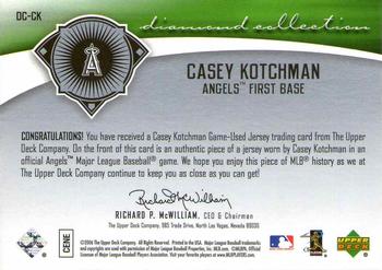 2006 Upper Deck - Diamond Collection Materials #DC-CK Casey Kotchman Back