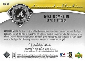 2006 Upper Deck - Diamond Collection Materials #DC-MH Mike Hampton Back