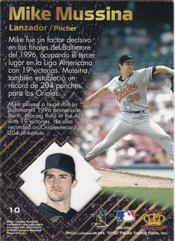 1997 Pacific Prism Invincible #10 Mike Mussina Back