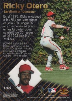 1997 Pacific Prism Invincible #130 Ricky Otero Back