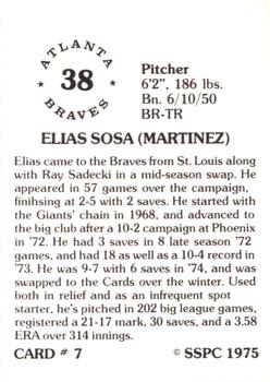 1976 SSPC #7 Elias Sosa Back
