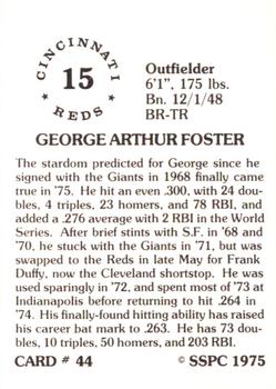 1976 SSPC #44 George Foster Back