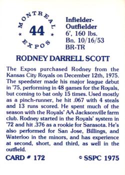 1976 SSPC #172 Rodney Scott Back