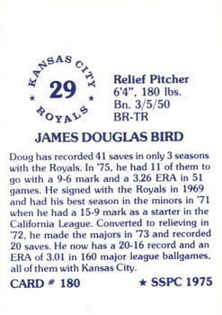 1976 SSPC #180 Doug Bird Back