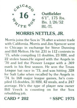 1976 SSPC #202 Morris Nettles Back