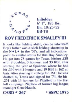 1976 SSPC #267 Roy Smalley Back