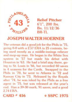1976 SSPC #456 Joe Hoerner Back
