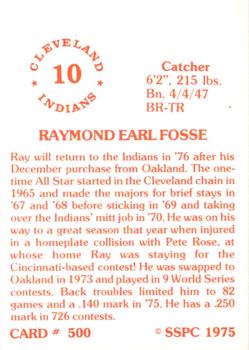 1976 SSPC #500 Ray Fosse Back
