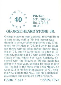 1976 SSPC #557 George Stone Back