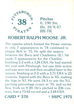 1976 SSPC #570 Bob Moose Back