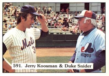 1976 SSPC #591 Jerry Koosman / Duke Snider Front