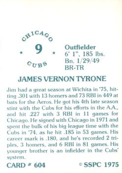 1976 SSPC #604 Jim Tyrone Back