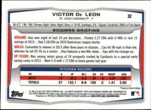 2014 Bowman Chrome Mini #32 Victor De Leon Back