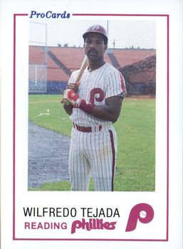 1985 ProCards Reading Phillies #15 Wilfredo Tejada Front