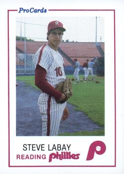1985 ProCards Reading Phillies #21 Steve Labay Front