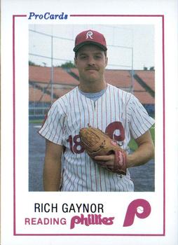 1985 ProCards Reading Phillies #24 Rich Gaynor Front