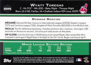 2009 Bowman Draft Picks & Prospects #BDP6 Wyatt Toregas Back