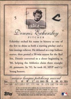 2009 Topps Tribute #5 Dennis Eckersley Back