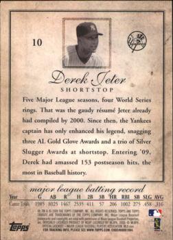 2009 Topps Tribute #10 Derek Jeter Back