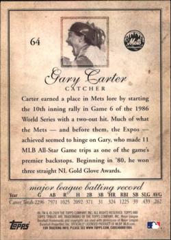 2009 Topps Tribute #64 Gary Carter Back