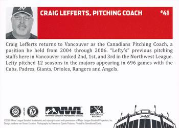 2009 Grandstand Vancouver Canadians #NNO Craig Lefferts Back