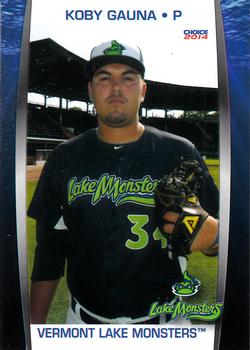 2014 Choice Vermont Lake Monsters #33 Koby Gauna Front