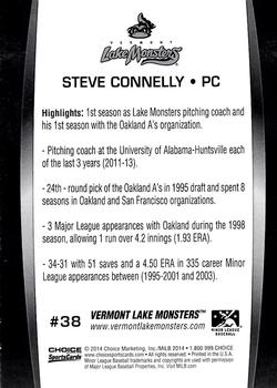 2014 Choice Vermont Lake Monsters #38 Steve Connelly Back