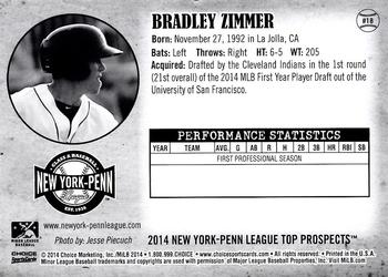 2014 Choice New York-Penn League Top Prospects #18 Bradley Zimmer Back
