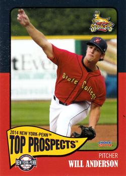 2014 Choice New York-Penn League Top Prospects #19 Will Anderson Front
