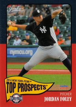 2014 Choice New York-Penn League Top Prospects #22 Jordan Foley Front