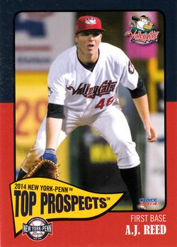2014 Choice New York-Penn League Top Prospects #24 A.J. Reed Front
